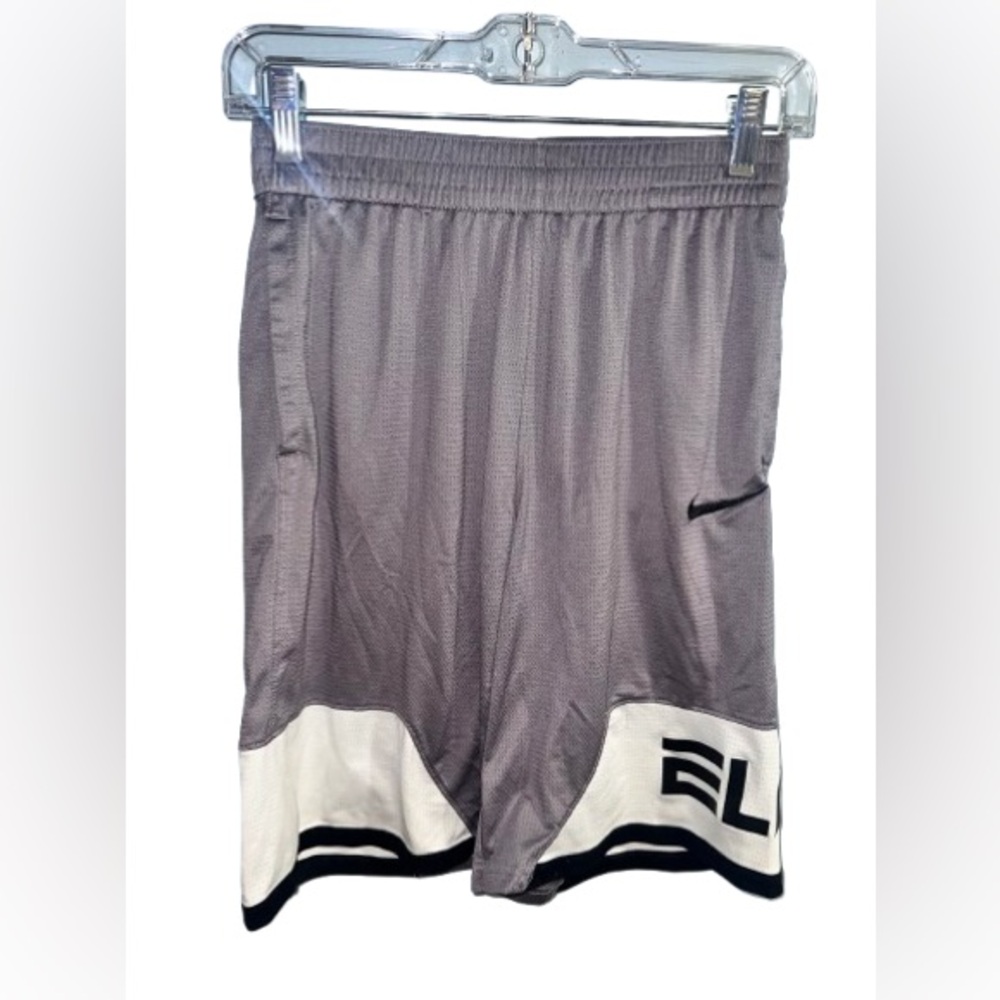 Gray Athletic Shorts with Moisture Wicking Fabric and Stretch Fit